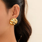 Glossy Water Drop Stud Earrings - Viexta