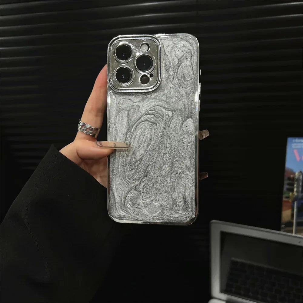 Cement Gray Mirror iPhone Case - Viexta