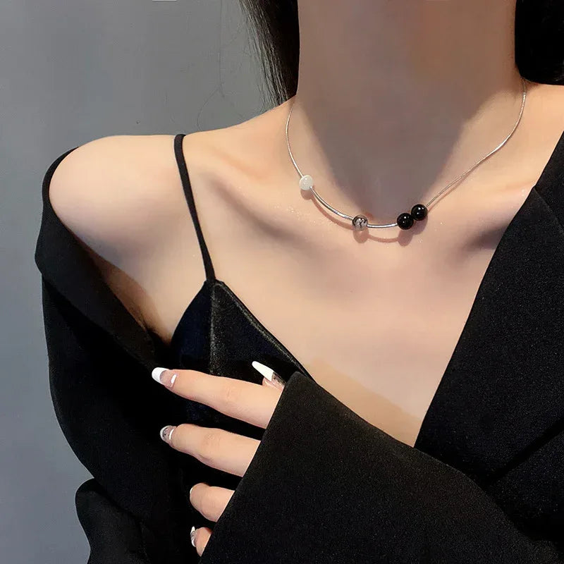Stitching Pearl Japanese Necklace - Viexta