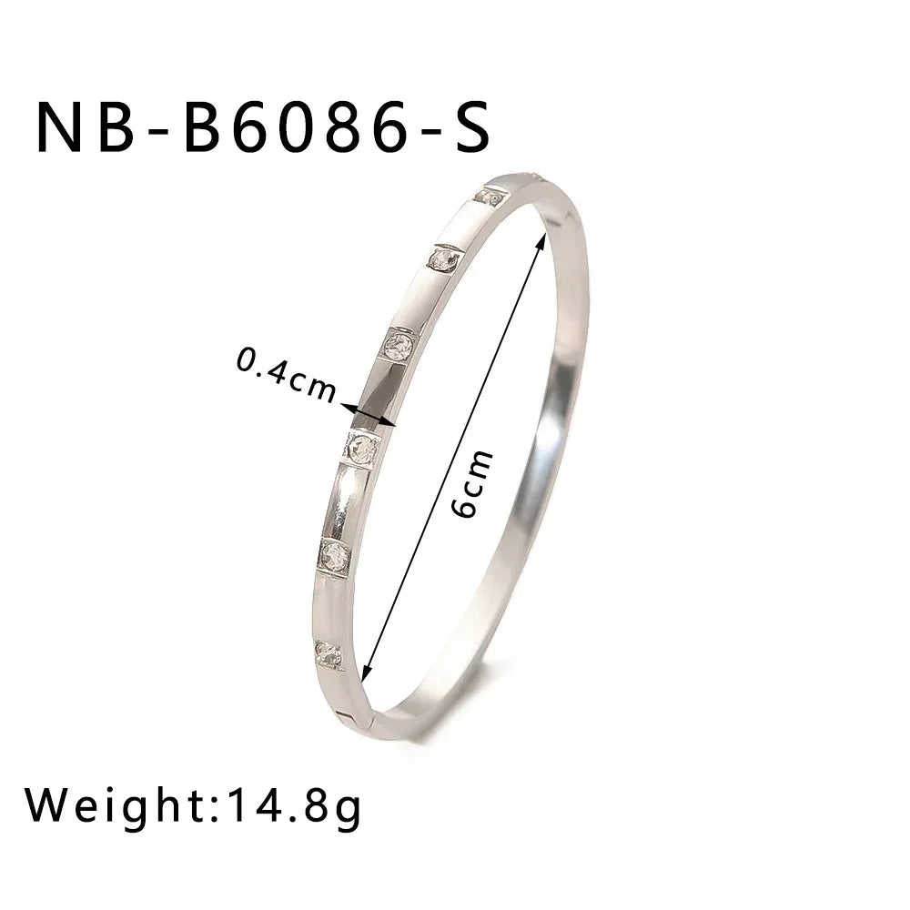 zircon-titanium-steel-electroplated-bracelet - Viexta
