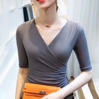 Mid-sleeve Mesh Top - Viexta