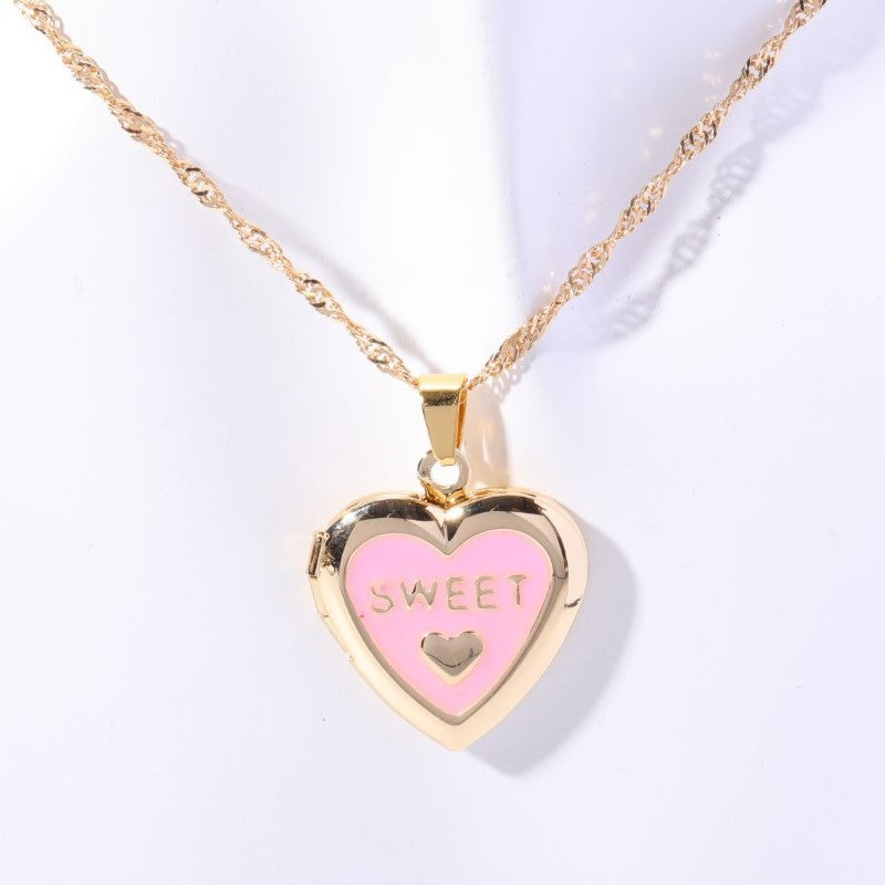 Shell Titanium Steel Album Necklace