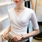 Mid-sleeve Mesh Top - Viexta