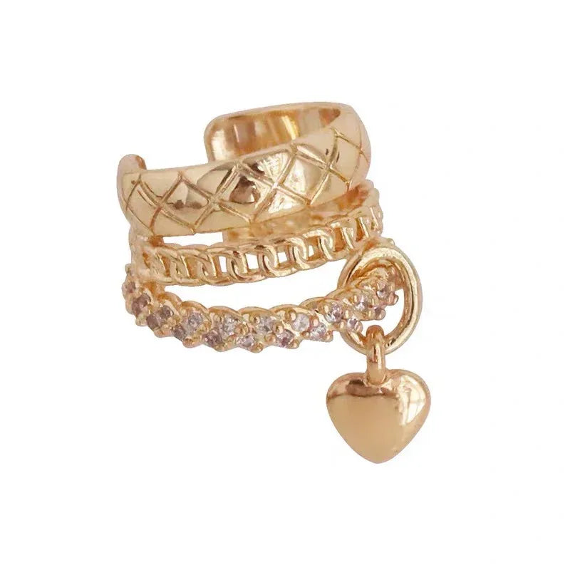 Hearts Retro Ear Clip - Viexta