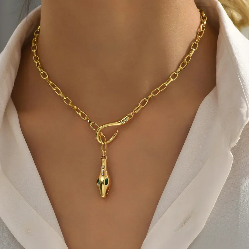 Elegant Metal Snake Series Necklace - Viexta