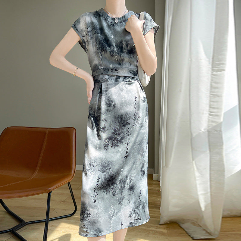 Silky Acetate Satin Dress