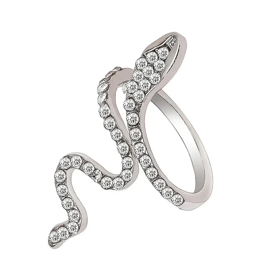Rhinestone Snake Ring - Viexta