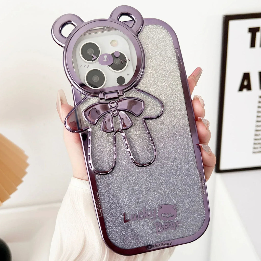 Glitter Lucky Bear iPhone Case - Viexta