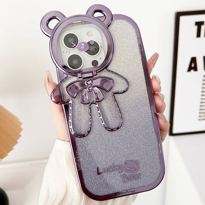 Glitter Lucky Bear iPhone Case