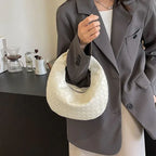Women's Woven One-shoulder Handbag - Viexta