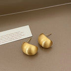 Brushed Metal Stud Earrings