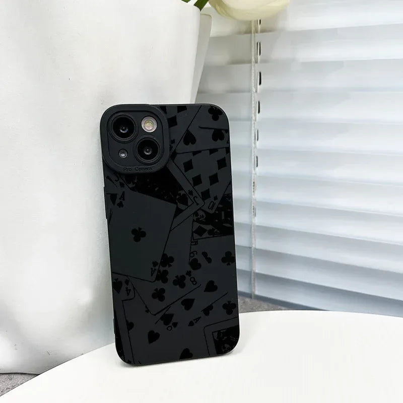 Playing Cards Pupil Silicone iPhone Case - Viexta