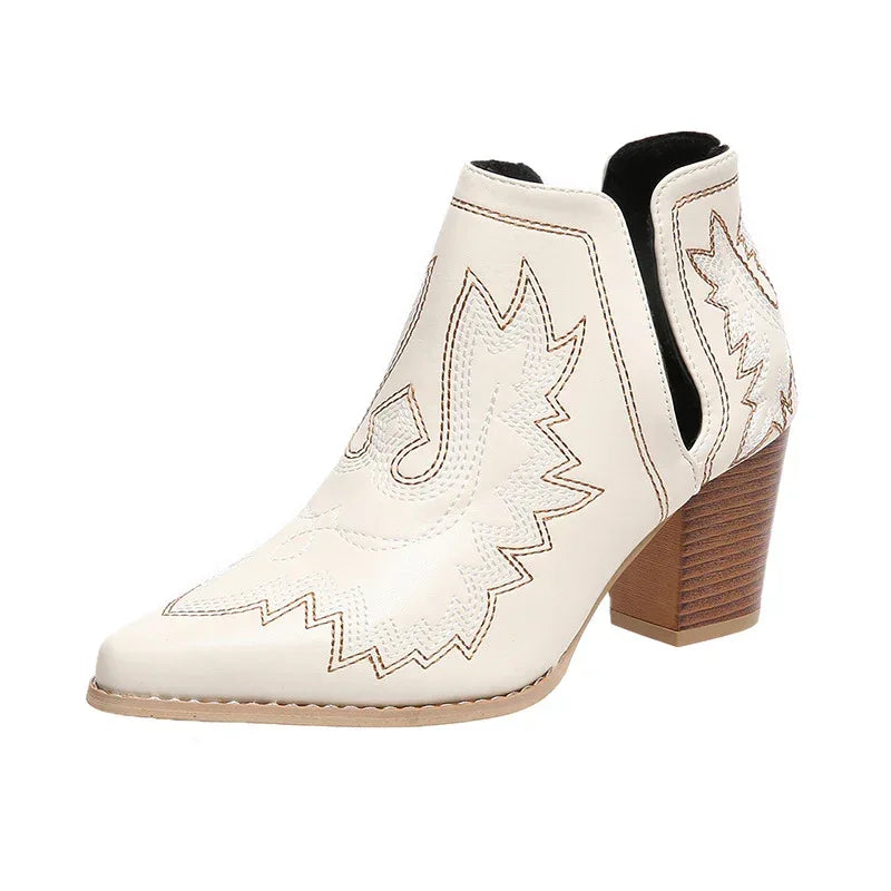 Vintage Embroidered Martin Boots - Viexta