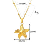 Starfish Beach Stainless Steel Shell Necklace - Viexta