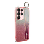 Gradient Glitter Wristband Cross Body Lanyard Samsung Phone Case