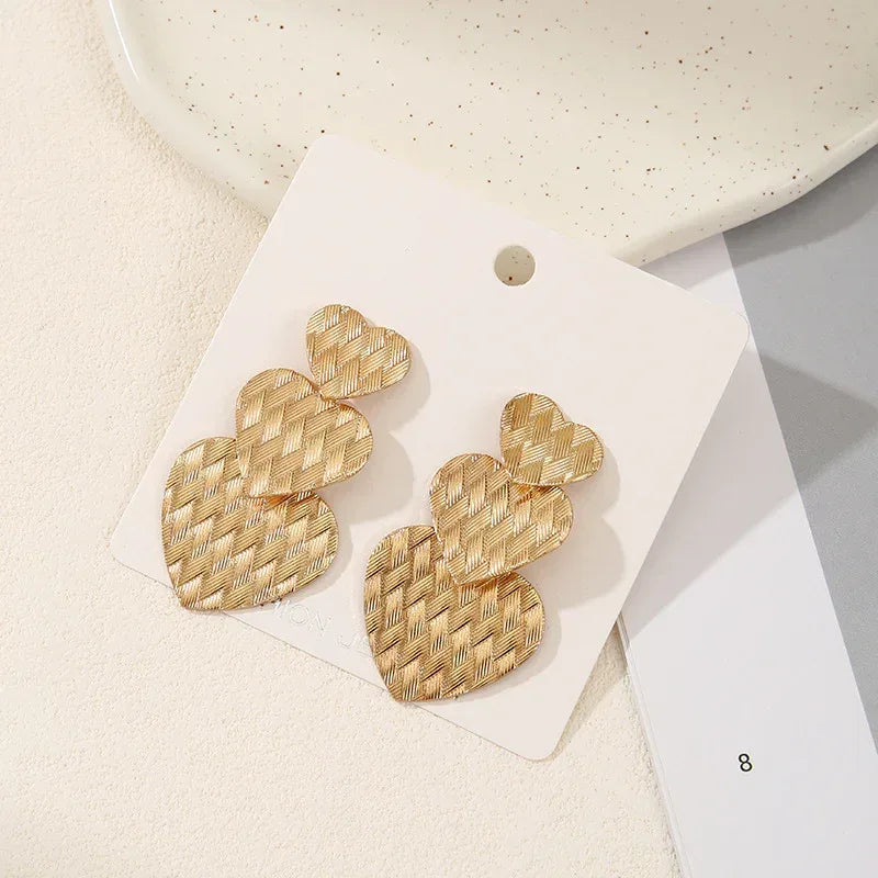 Exaggerated Leaves Layered Earrings - Viexta