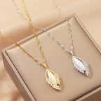 Cat's Eye Wheat Titanium Steel Necklace - Viexta