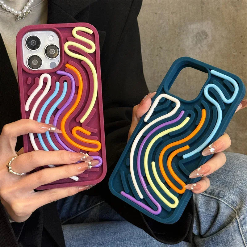 Decompression Puzzle Silicone iPhone Case - Viexta