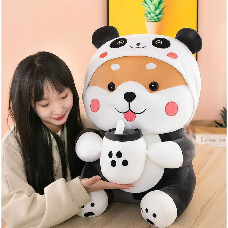 Transformation Milk Tea Dog Plush Toy