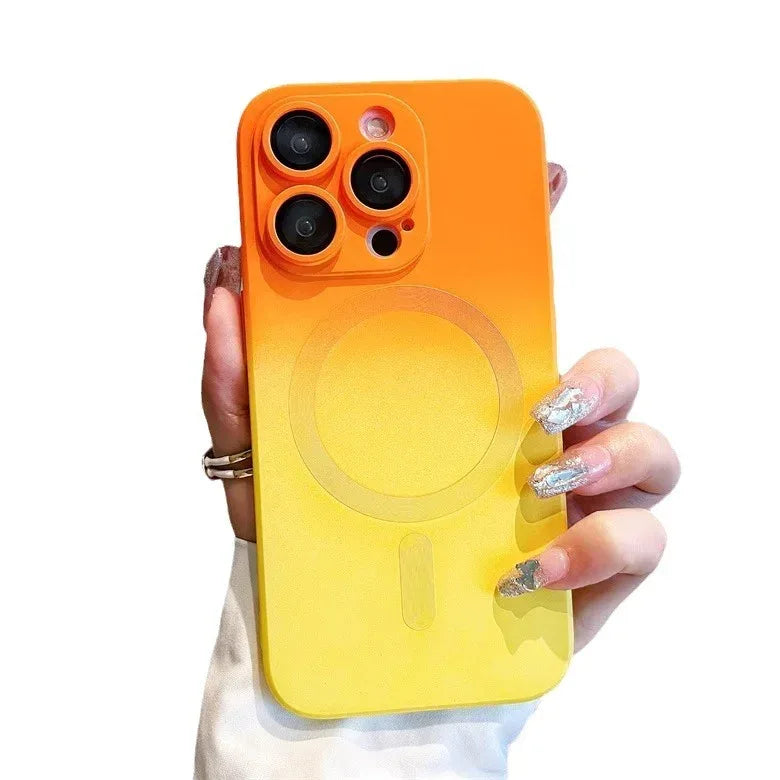 Gradient Two-color Liquid Magnetic iPhone Case - Viexta