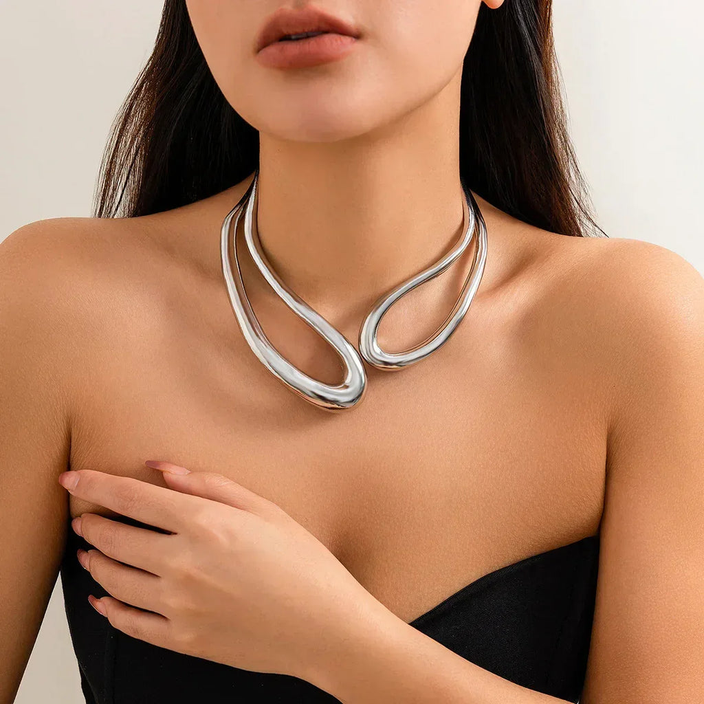 Glossy Ring Retro Hollow Bracelet/Necklace - Viexta
