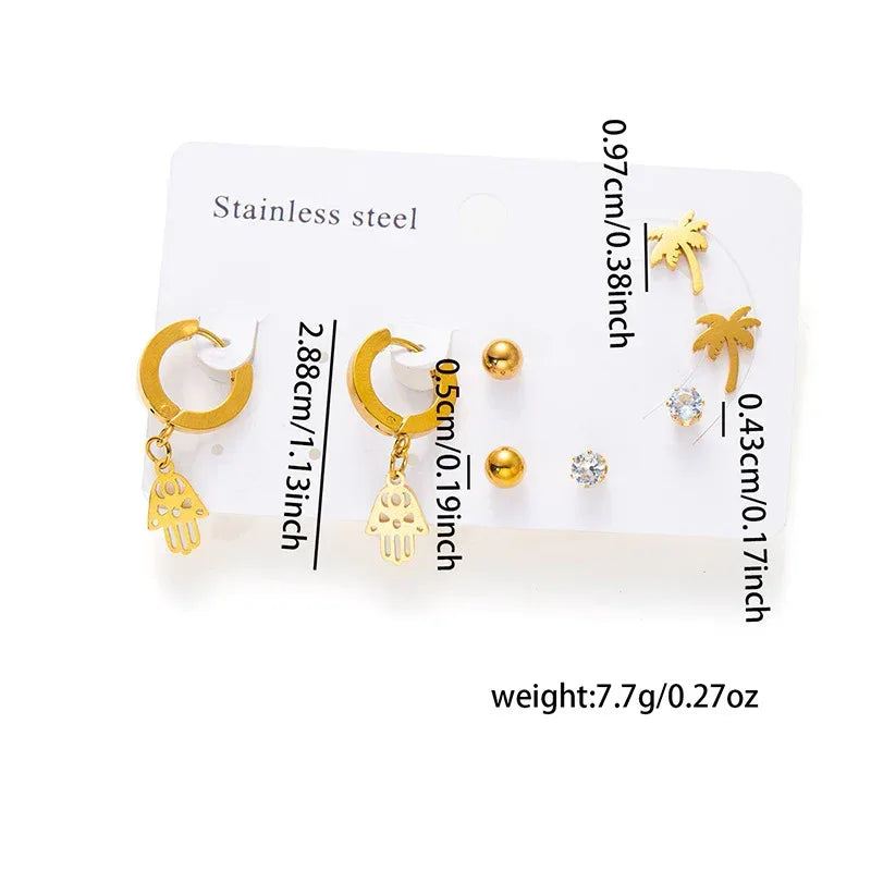 Titanium Steel Earrings Set - Viexta