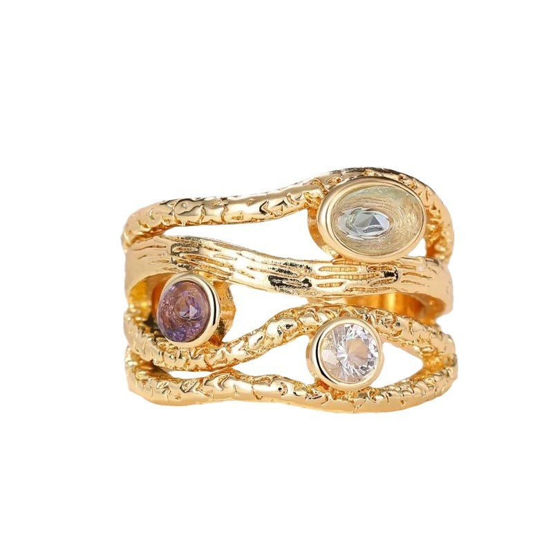 Gradient Multi-layer Gem Ring