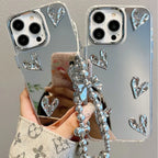 electroplating-pleated-three-dimensional-heart-iphone-case - Viexta