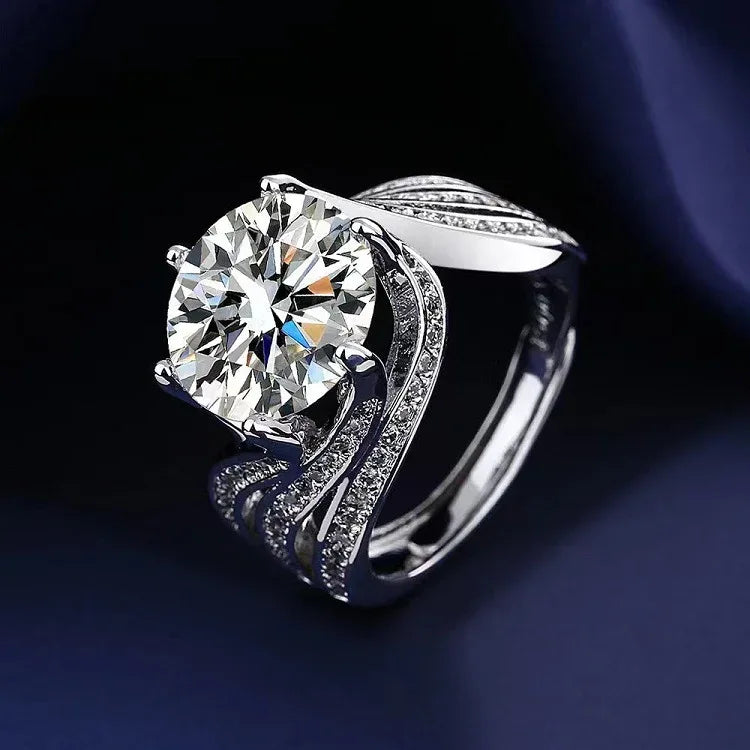 Six-claw 1 Karat Engagement Ring - Viexta