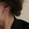 Water Drop Square Zircon Earring - Viexta