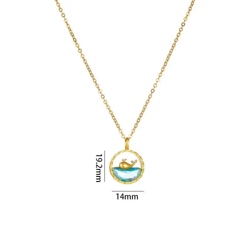 whale-pendant-clavicle-chain - Viexta