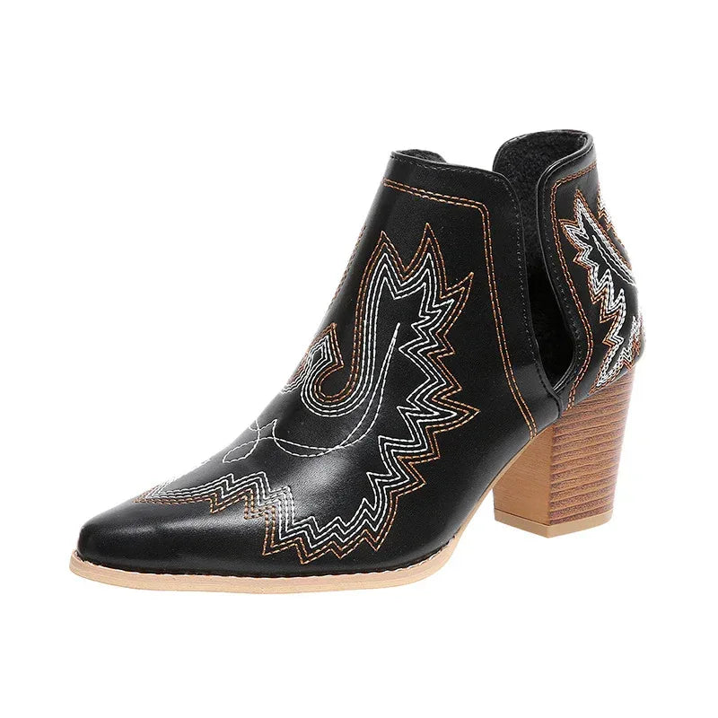Vintage Embroidered Martin Boots - Viexta