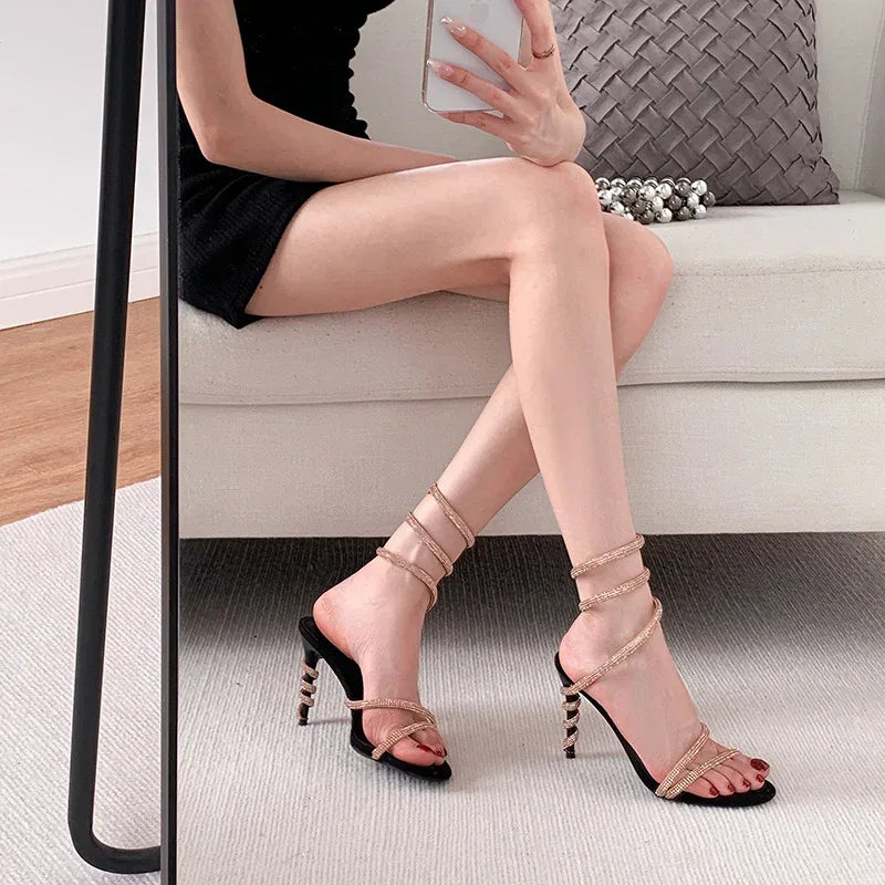Ankle-strap High Heels - Viexta