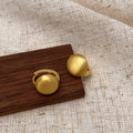 Brushed Metal Stud Earrings - Viexta