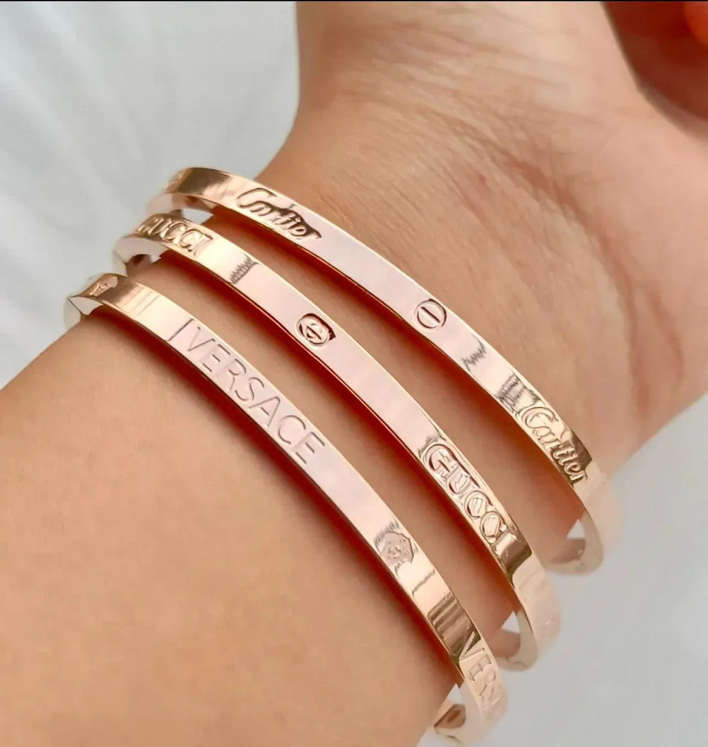 18K Rose gold bangles - Viexta