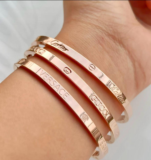 18K Rose gold bangles