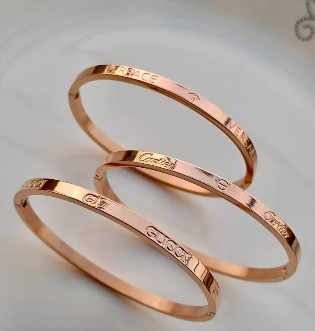 18K Rose gold bangles - Viexta