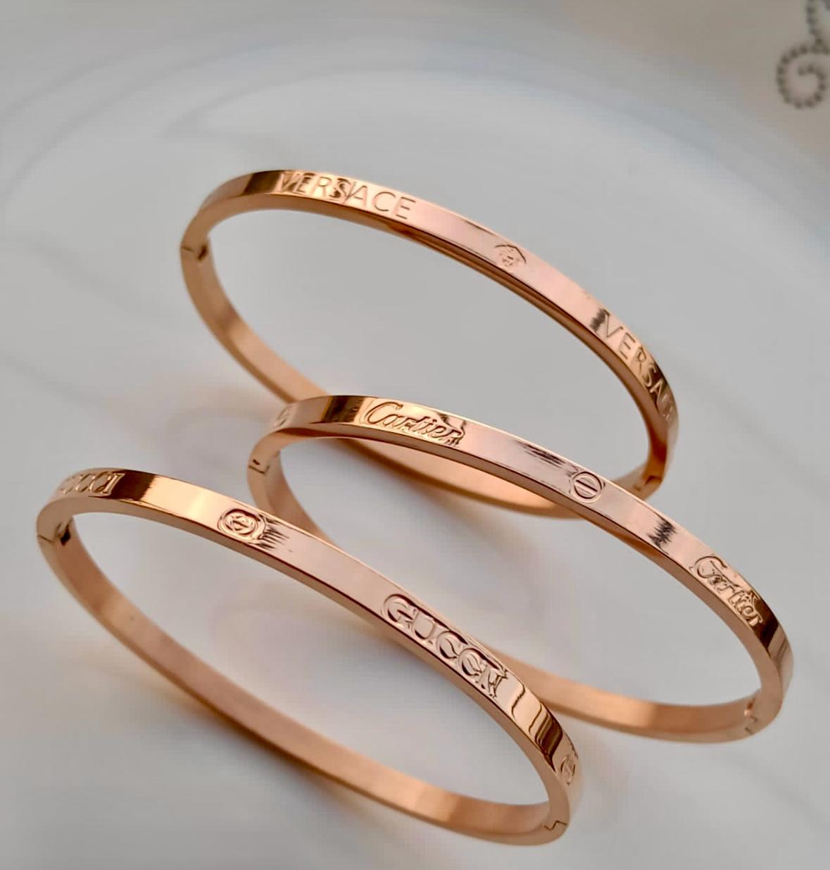 18K Rose gold bangles