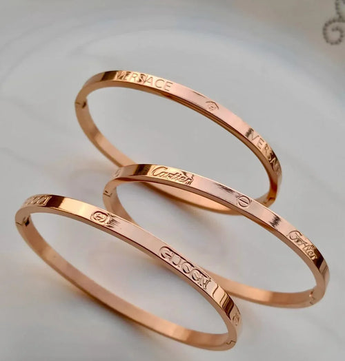 18K Rose gold bangles - Viexta