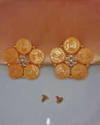 Victorian-coin brass earring - Viexta