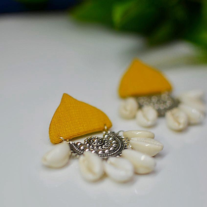 Fabric Shell Earrings