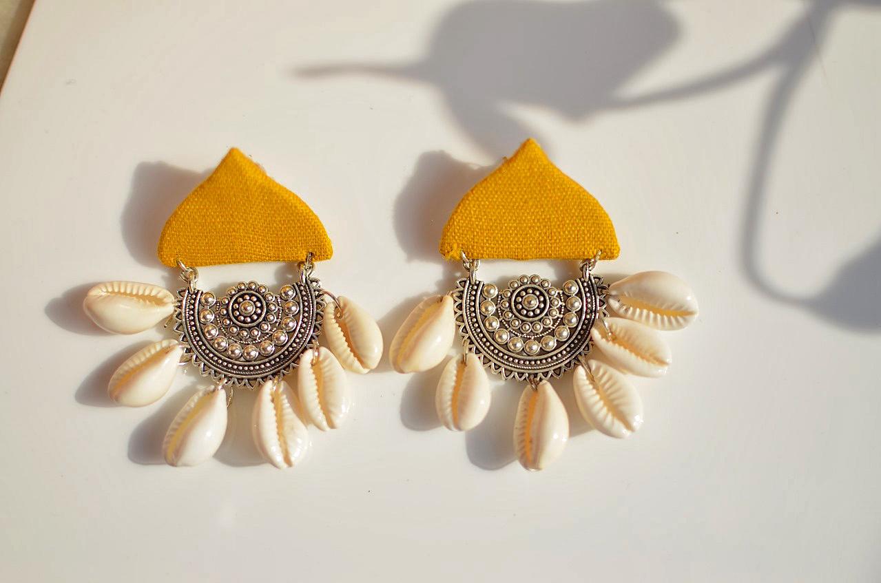 Fabric Shell Earrings