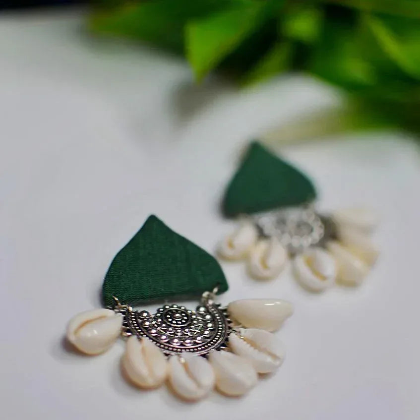 Fabric Shell Earrings - Viexta