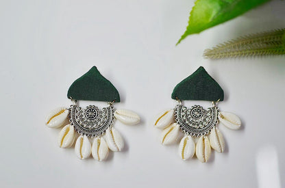 Fabric Shell Earrings