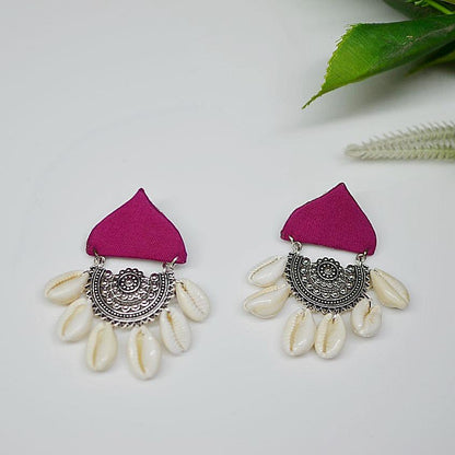 Fabric Shell Earrings