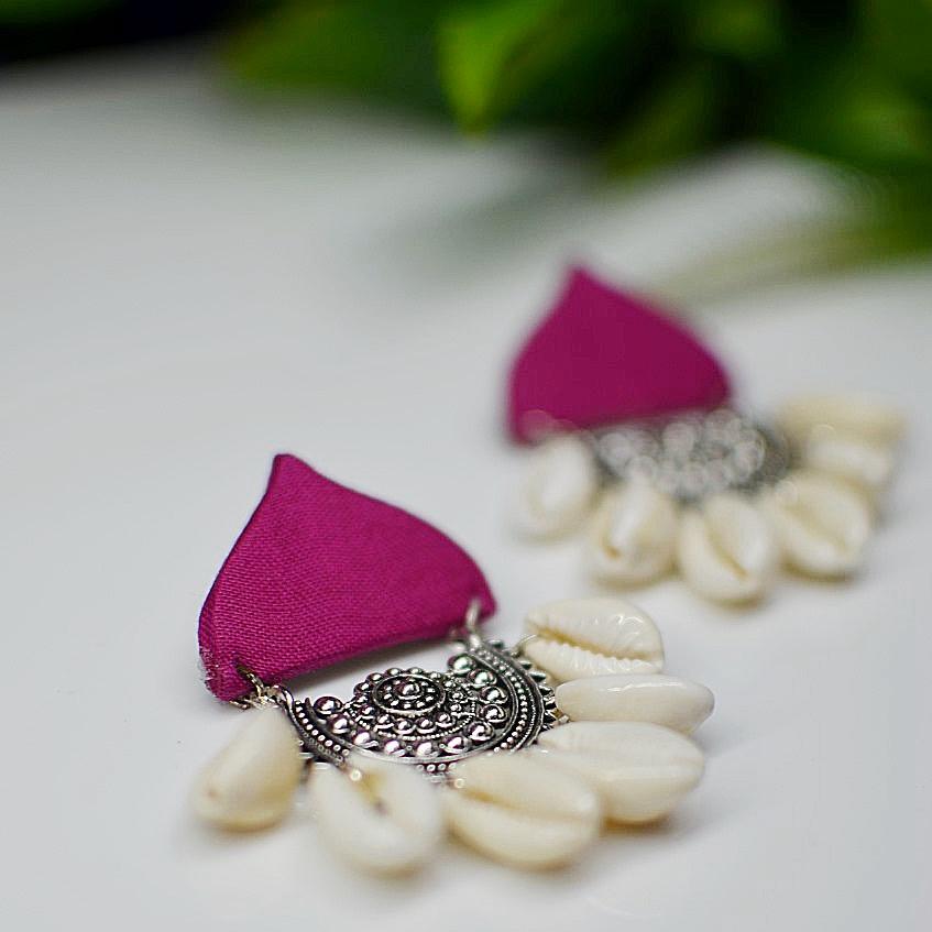 Fabric Shell Earrings