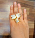 3 Raw Stone Ring - Viexta