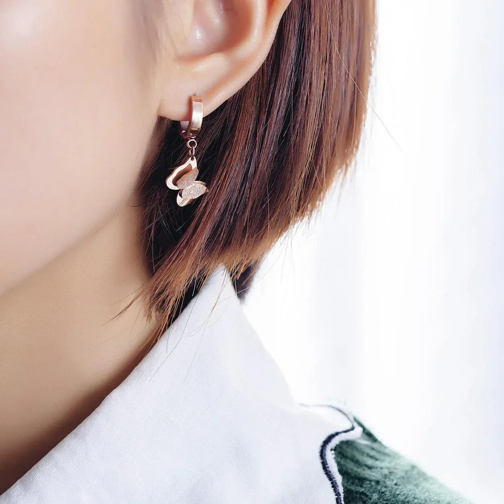 Layered Butterfly Earrings - Viexta
