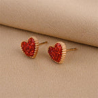 Trendy Heart Studs - Viexta