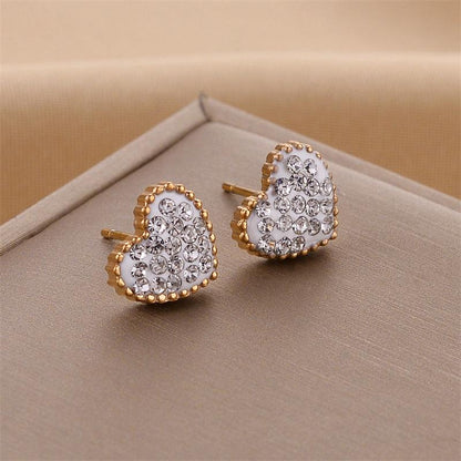 Trendy Heart Studs